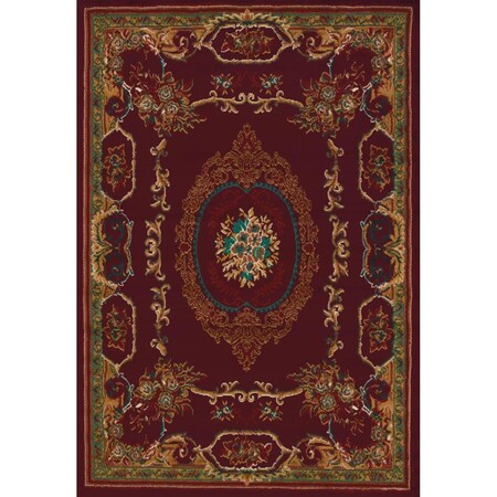 Rlm Distribution 1 ft. 10 in. x 3 ft. Manhattan Lexington Accent Rug, Burgundy HO2625440